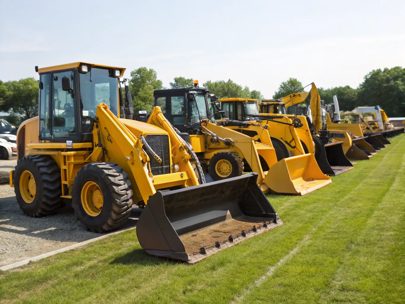 Heavy equipment being cleaned in Sauk County, Wisconsin, demonstrating Optimized Pressure Washing LLC's expertise in fleet and equipment cleaning.